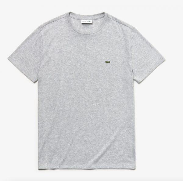 LACOSTE T-SHIRT MET RONDE HALS Silver Chine