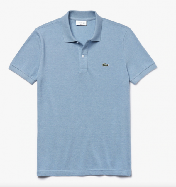 LACOSTE SLIM FIT POLO Pennant blue chine